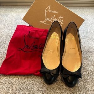Christian Louboutin Simplenodo Black Calf Flats
